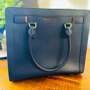 Michael Kors Navy Satchel